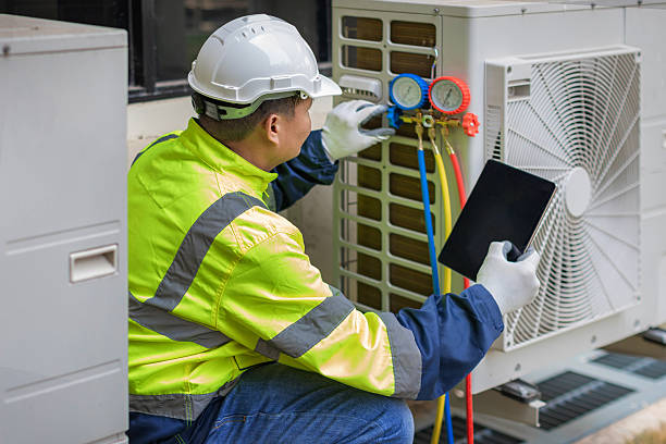Professional Air Duct Cleaning technician working in New Brunswick, NJ